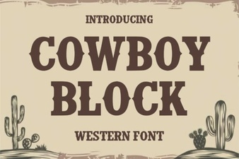 Cowboy Block Fonts for Creative Design Projects