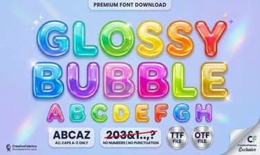 Glossy Bubble Fonts for Fun & Modern Designs