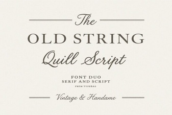 Vintage String Fonts for Creative Digital Projects